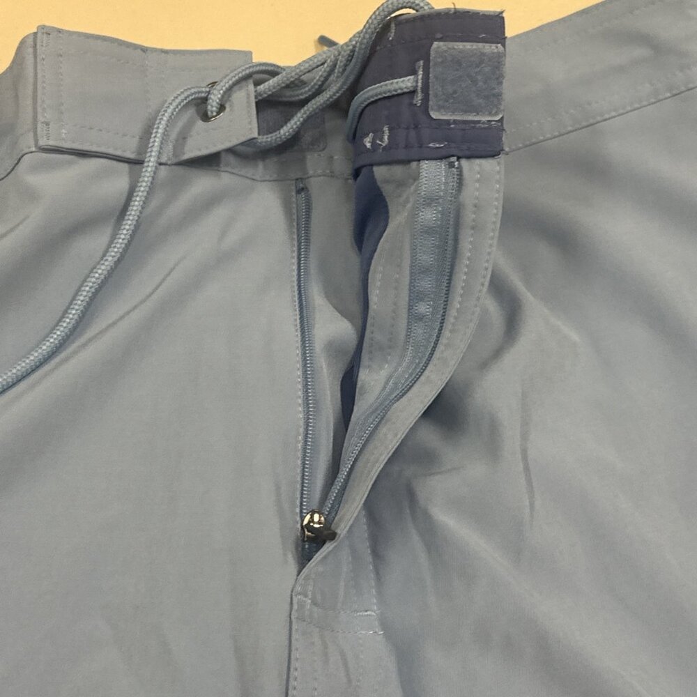 Caribbean Big & Tall 3XB Cargo Swim Trunks Mens Lined Indigo Blue Shorts 9" - Picture 5 of 7